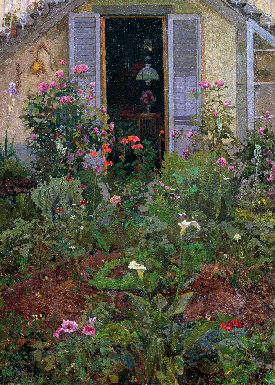 Triptykon eller hage i blomst av Llewelyn Lloyd