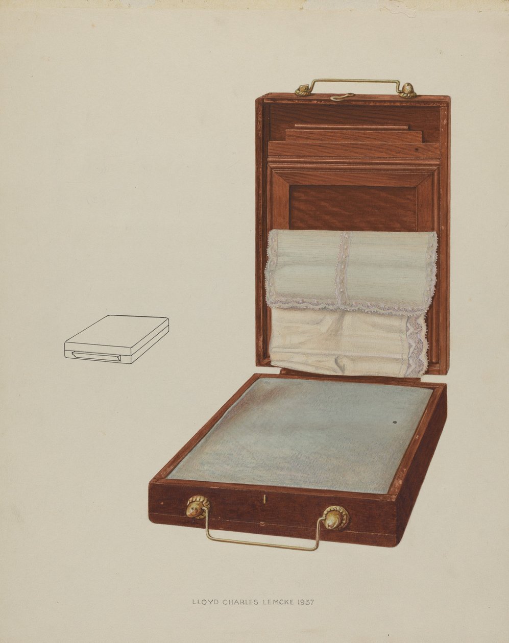Pute-sham-holder, 1937. av Lloyd Charles Lemcke