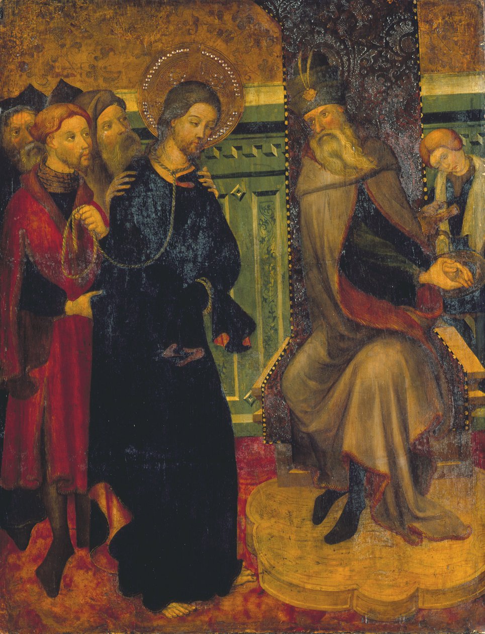 Kristus før Pilatus, ca. 1420-1425 (tempera på panel) av Lluís Borrassà