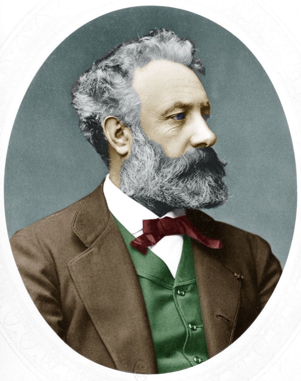 Jules Verne (1828-1905) fransk forfatter, her i 1877 av Lock and Whitfield