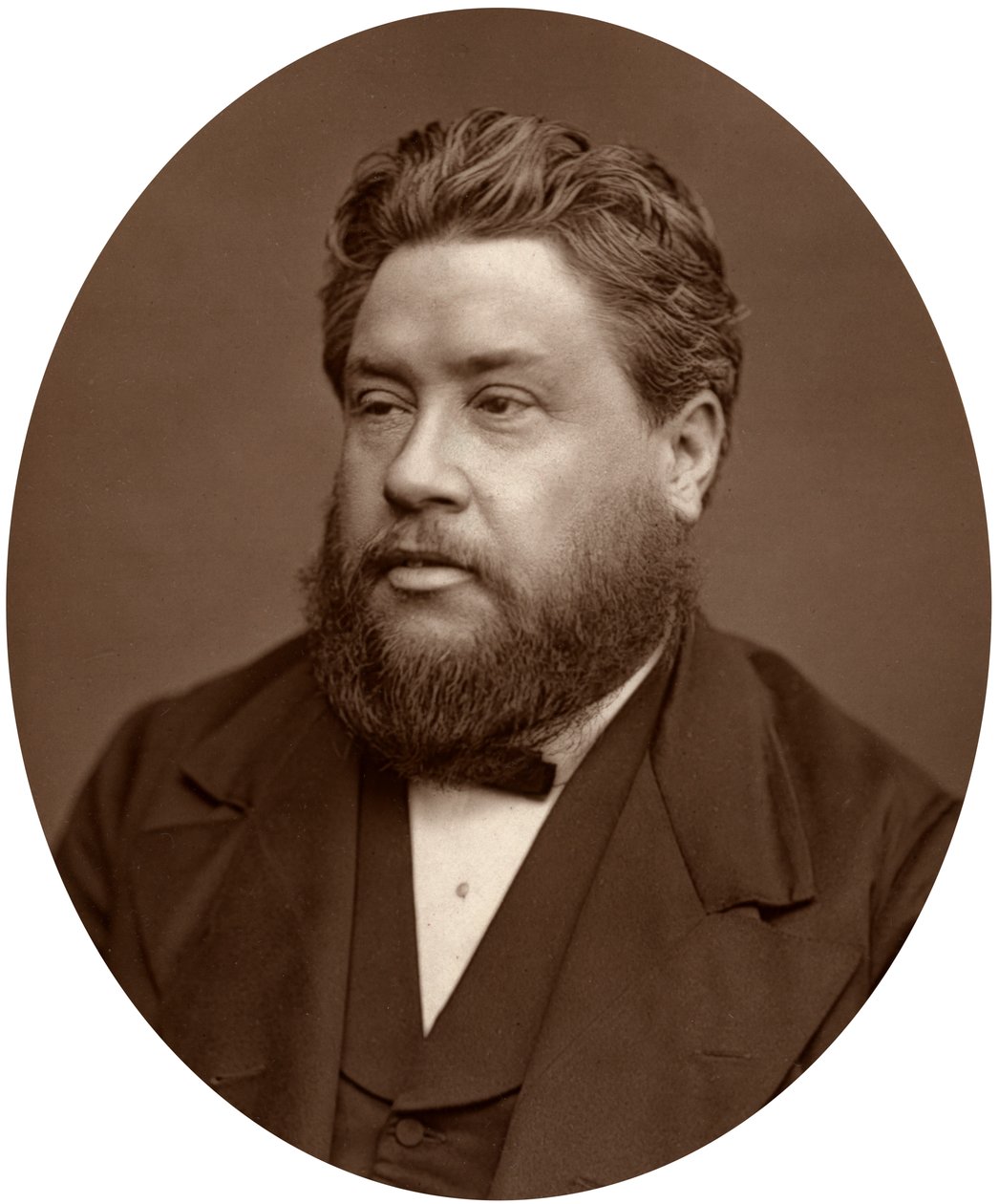Pastor Charles Haddon Spurgeon, pastor i Metropolitan Tabernacle, 1880. av Lock and Whitfield