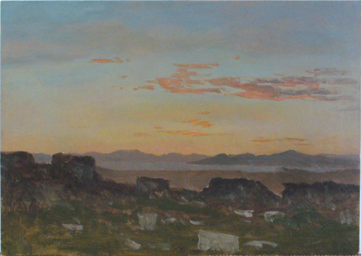 Oransje himmel med spredte skyer, Hellas av Lockwood de Forest