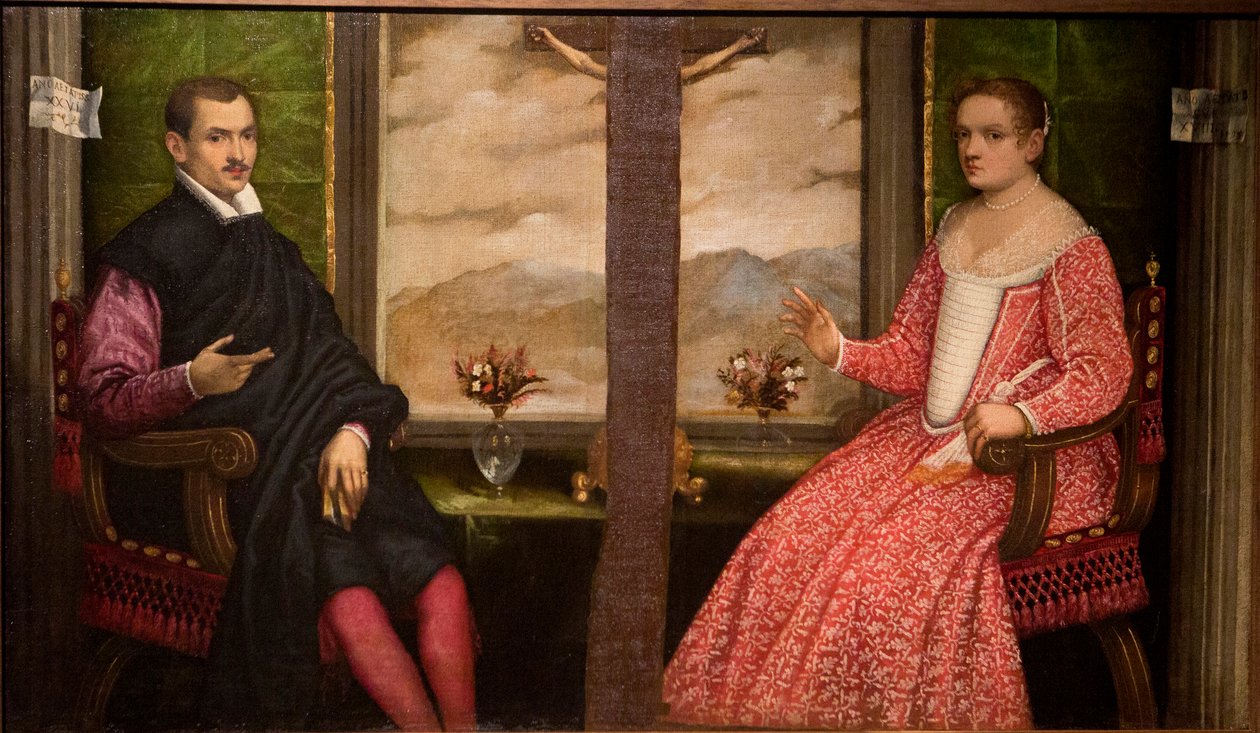 Portrett av ungt par, XVI århundre (olje på lerret) av Lodewijk Toeput