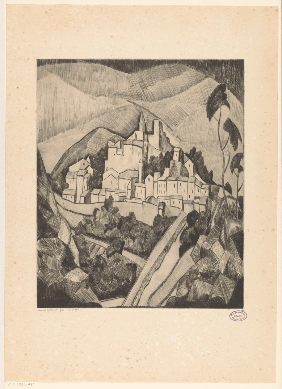 Les Angles I (original tittel på objekt) av Lodewijk Schelfhout (signed by artist)