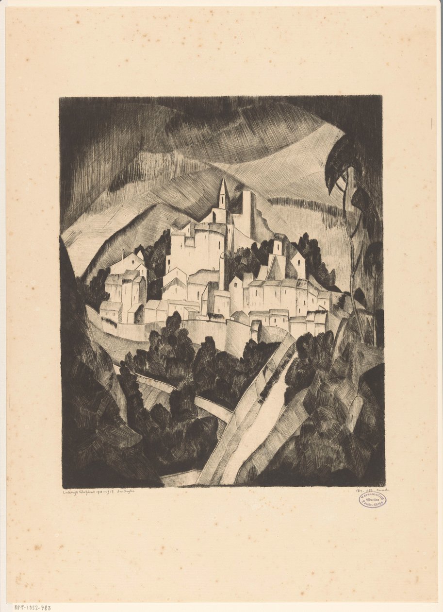 Les Angles I (original tittel på objekt) av Lodewijk Schelfhout (signed by artist)