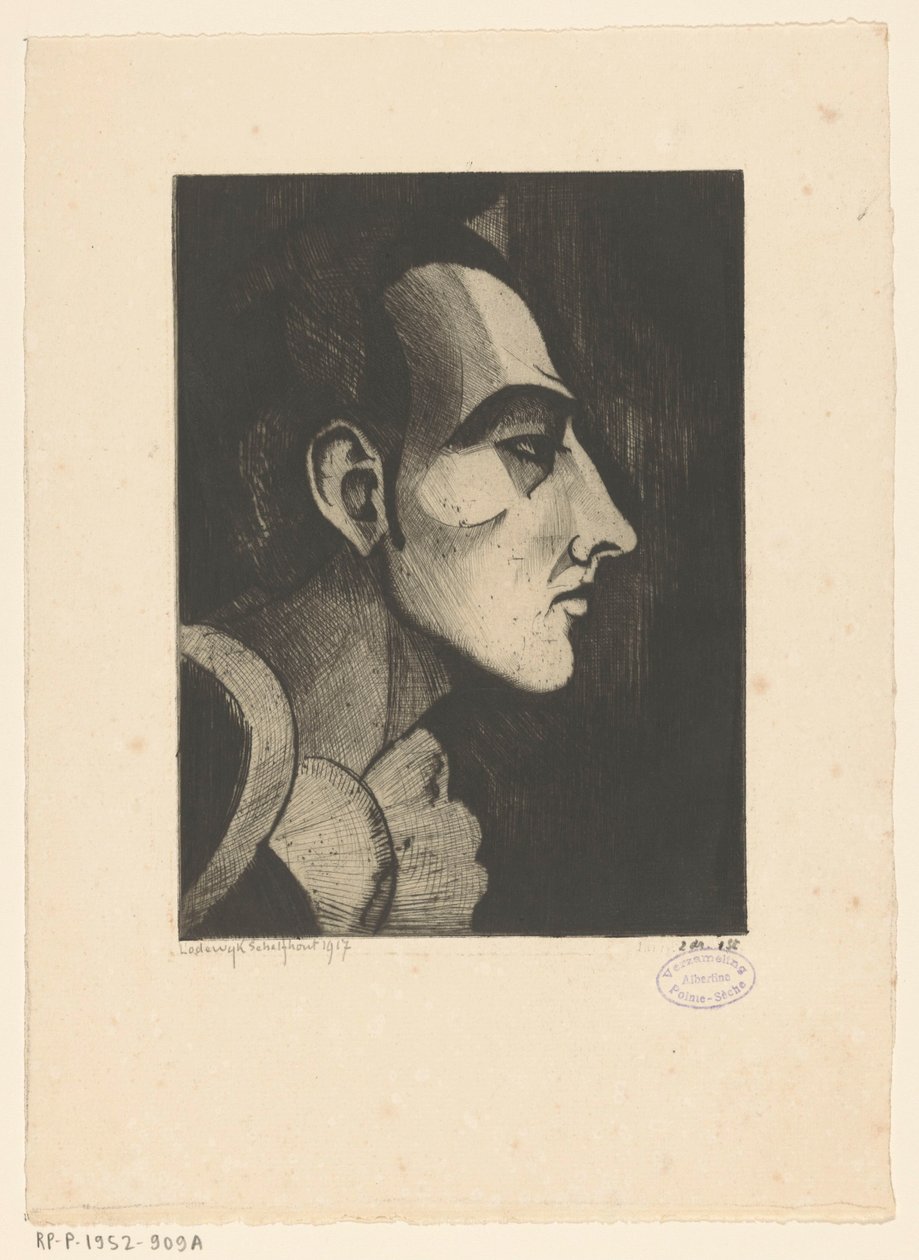 Pierrot I (original tittel) av Lodewijk Schelfhout (signed by artist)