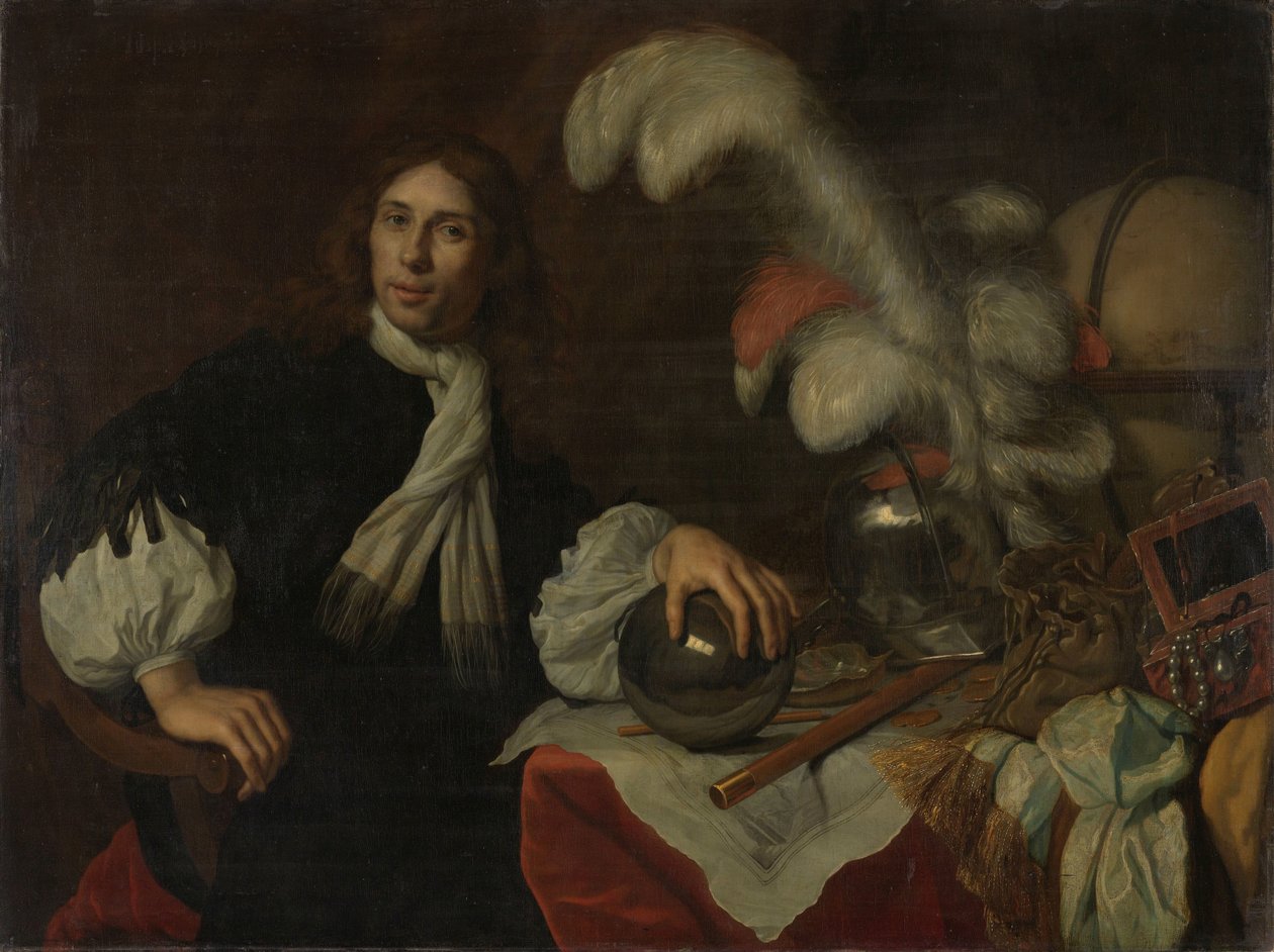 Posthumt portrett av Aucke Stellingwerff, admiral av Friesland, drept i 1665 ved Lowestoft av en kanonkule av Lodewijk van der Helst