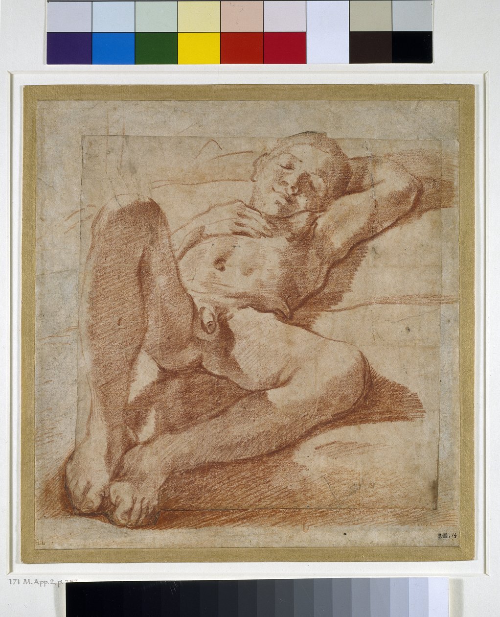 Studie av en naken gutt av Lodovico Carracci