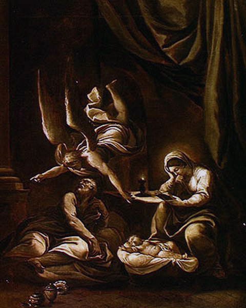 Engelen som viser seg for Josef av Lodovico Carracci