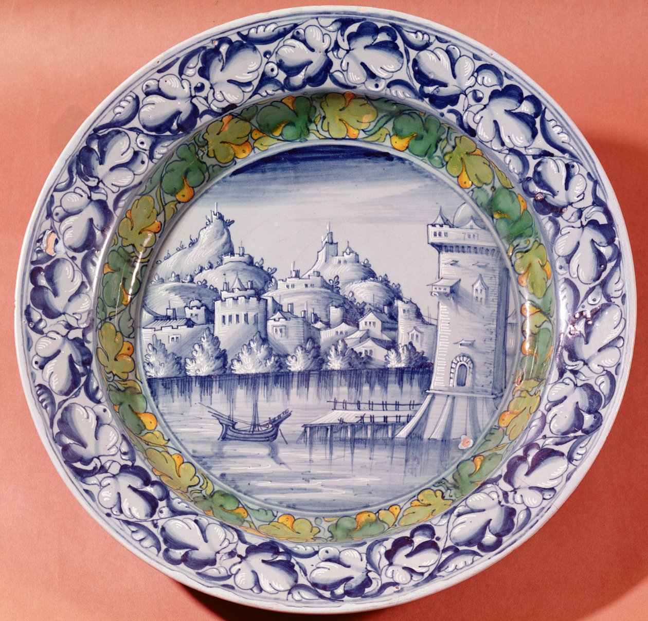 Majolikaplate, venetiansk, ca. 1540 av Lodovico da Venezia