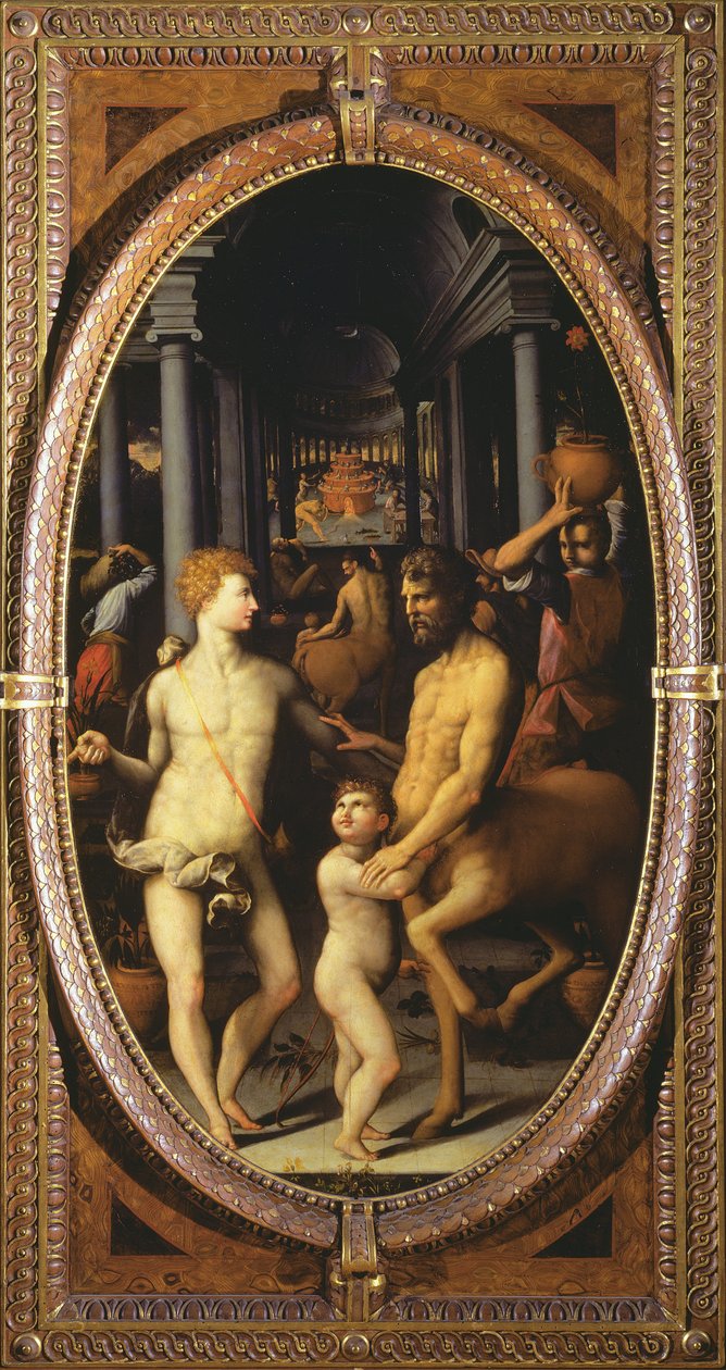 Apollo og Chiron, 1572 (skifer) av Lodovico Buti