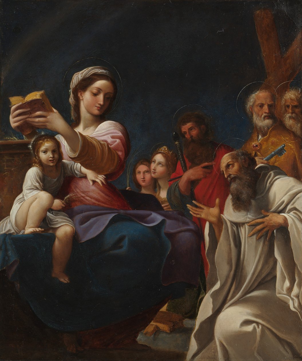 Madonna og barn med hellige, 1607. av Lodovico Carracci