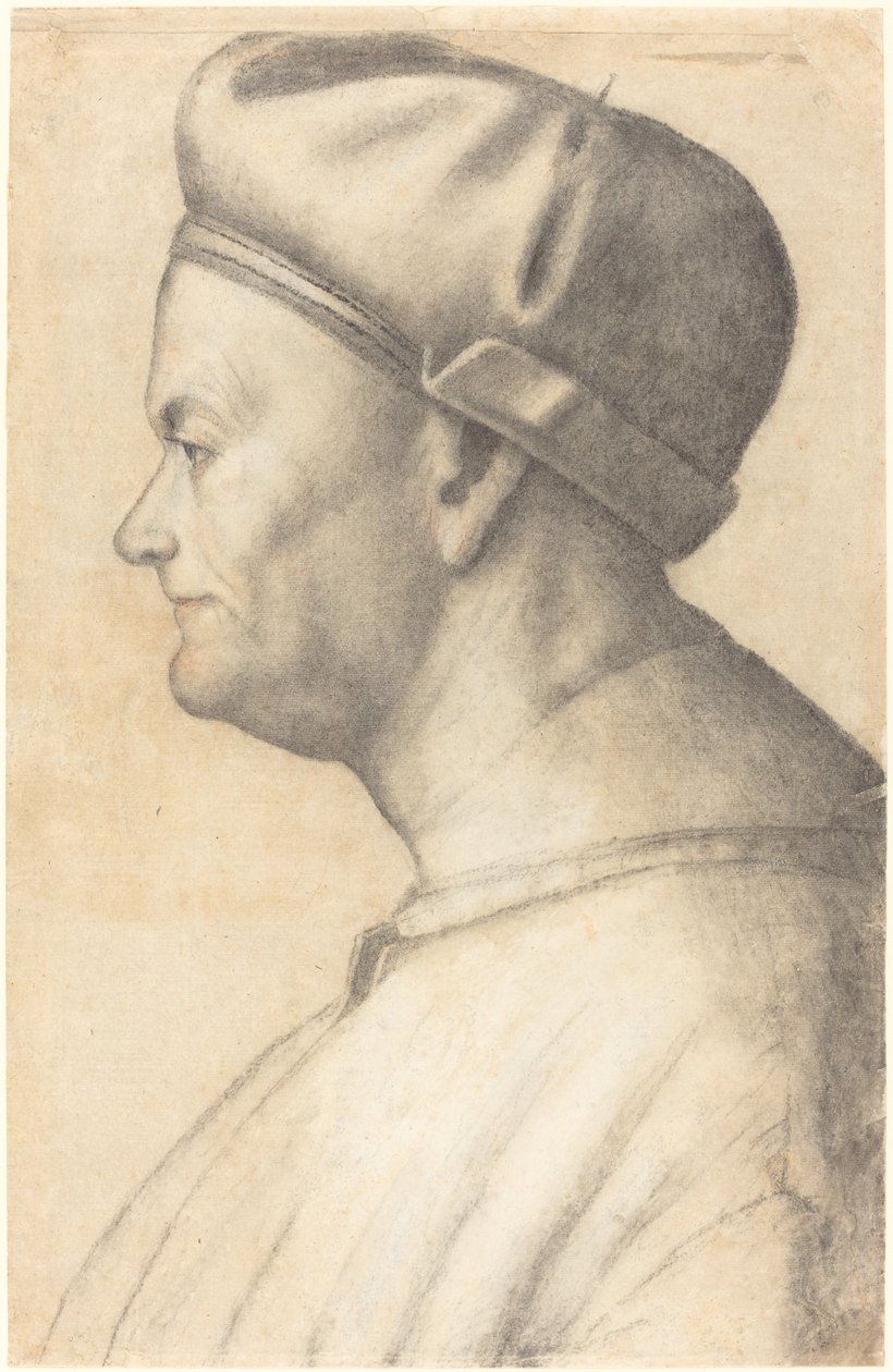Profil av en mann av Lombard 16th Century