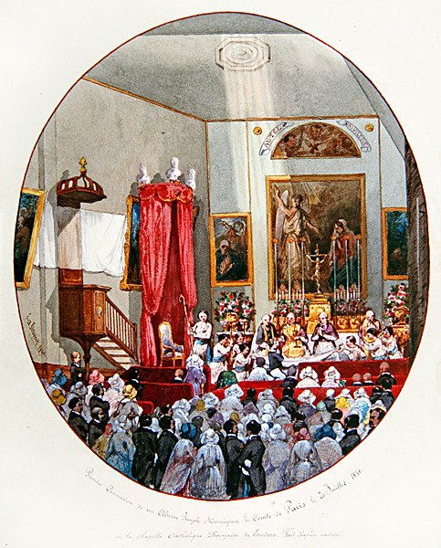 Første nattverd av Comte de Paris ved det franske kapellet Royal of St.Louis, London av Lombardo Enrique Simonet