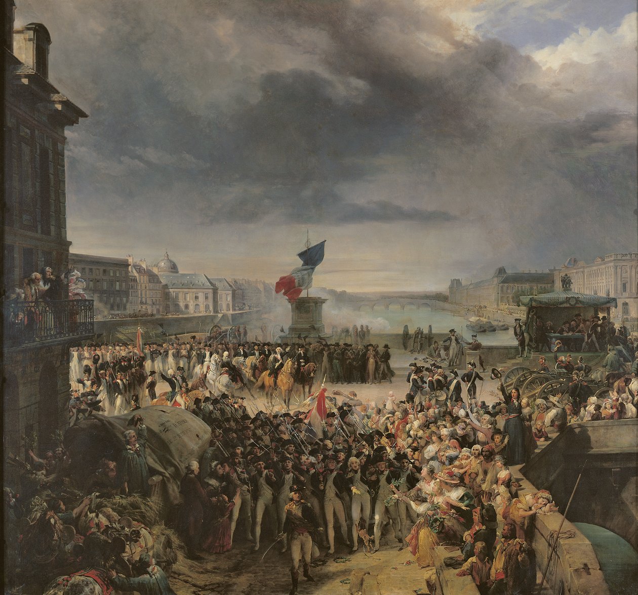 Garde Nationale de Paris drar for å bli med i hæren i september 1792, ca. 1833-36 av Léon Cogniet