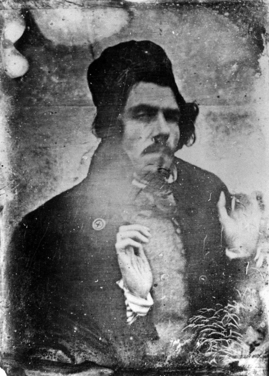 Portrett av Eugène Delacroix, 1842 (daguerreotypi) av Léon Riesener
