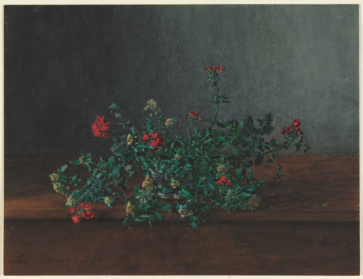 Stilleben med ville blomster av Léon Bonvin