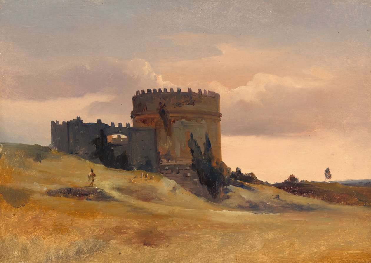 Graven til Caecilia Metella, ca. 1830. av Léon François Antoine Fleury