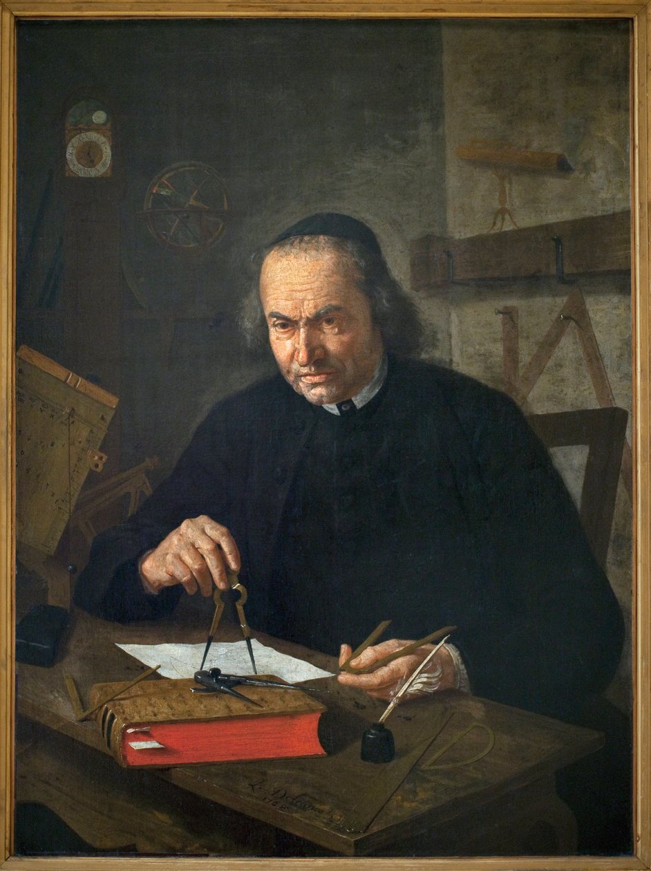 Portrett av Abbe Nicolas Joseph Neuray (1706-1774). Maleri av Leonard Defrance (1735-1805), Olje på lerret av Léonard Defrance