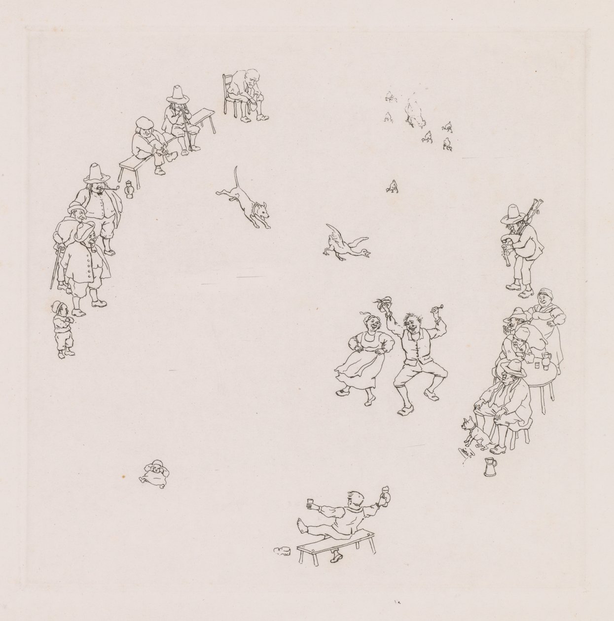 Revelers (Ribauds et Ribaudes) av Léonce Justin Alexandre Petit