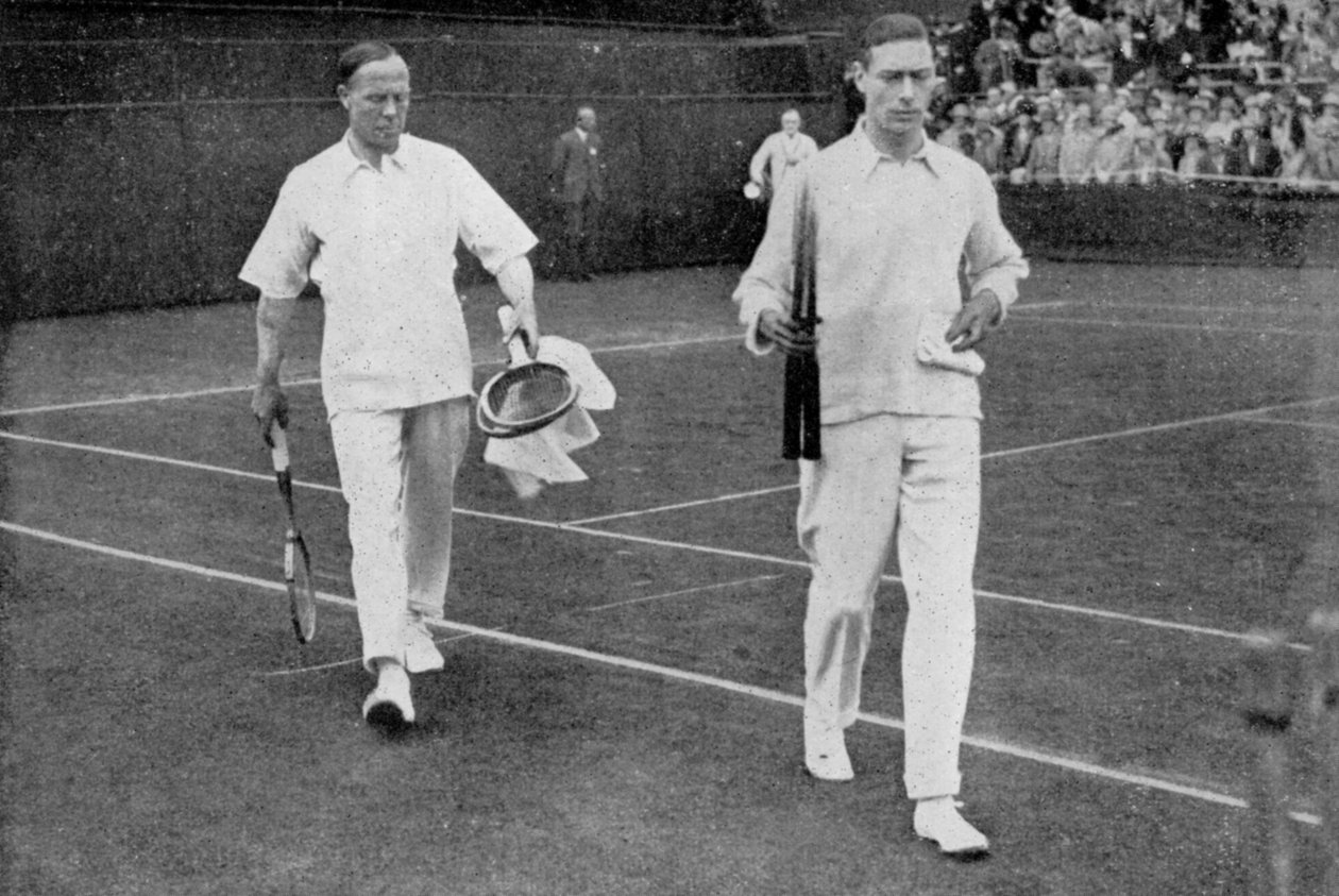 Hertugen av York og hans dobbeltpartner Wing Commander Sir Louis Greig, Wimbledon 1926 av London News Agency