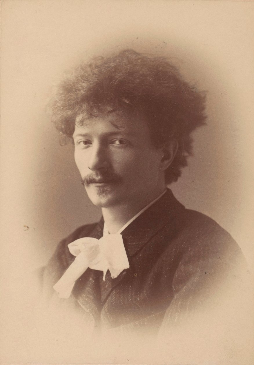 Portrett av komponisten Ignacy Jan Paderewski 1860-1941, 1890. av London . Photo studio Elliott and