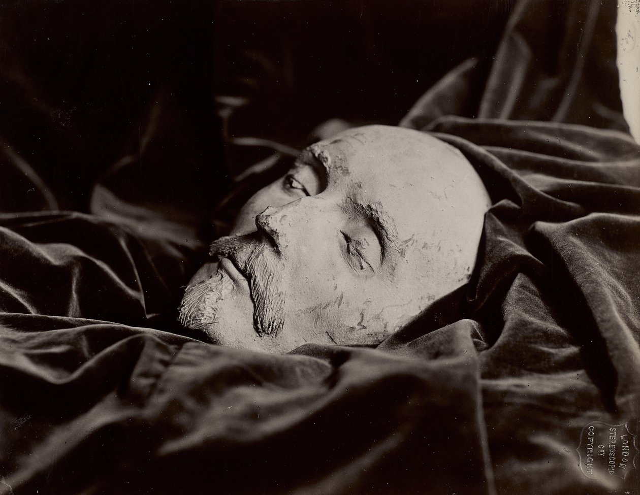 [Death Mask of William Shakespeare], ca. 1865 (albumin sølvtrykk) av London Stereoscopic Company