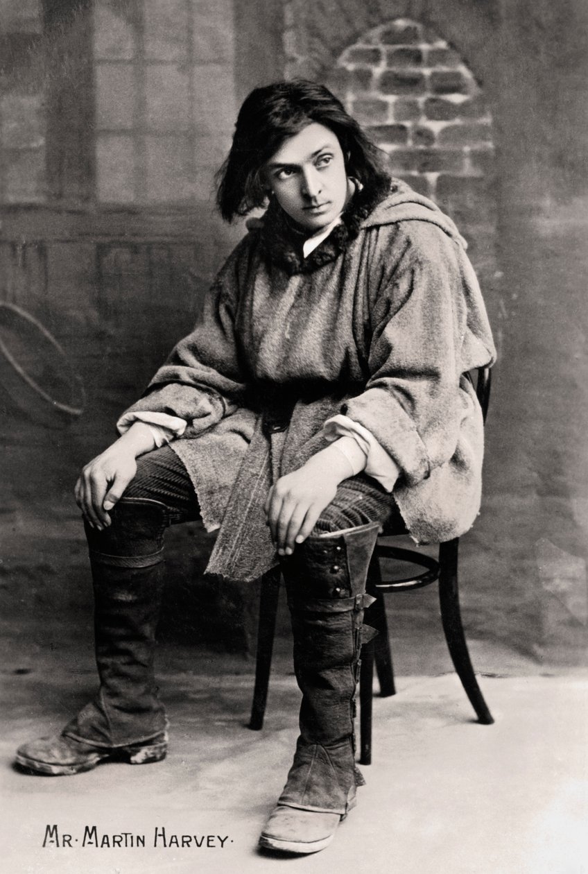 John Martin-Harvey 1863-1944, engelsk skuespiller, tidlig på 1900-tallet. av London Stereoscopic and Photographic Co