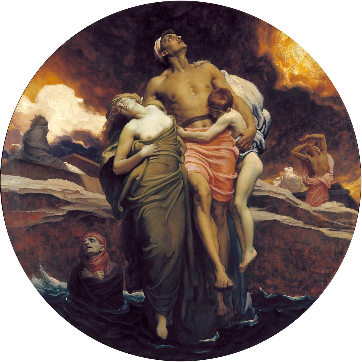 Og havet ga de døde som var i det av Frederic Leighton