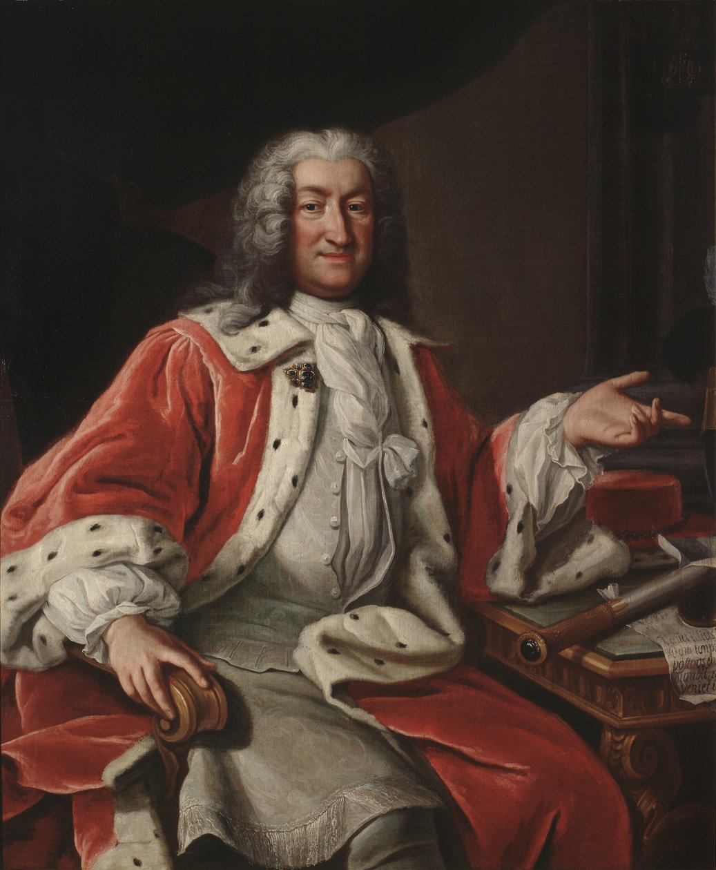 Portrett av Arvid Bernard Horn af Ekebyholm (1664-1742) av Lorens Pasch the Elder