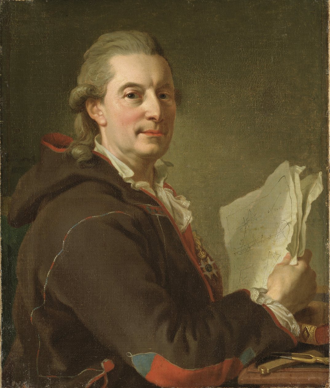 Frederic Henry de Chapman, marin suedois - Portrett av Fredrik Henrik af Chapman (1721-1808), av Pasch, Lorenz, den yngre (1733-1805). Olje på lerret av Lorens the Younger Pasch