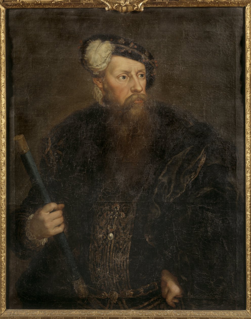Gustave I Vasa de Suede - Portrett av kong Gustav I av Sverige (1496-1560), av Pasch, Lorenz, den yngre (1733-1805). Olje på lerret, ca. 1768. Mål: 98,5x78,5 cm. Nationalmuseum Stockholm av Lorens the Younger Pasch