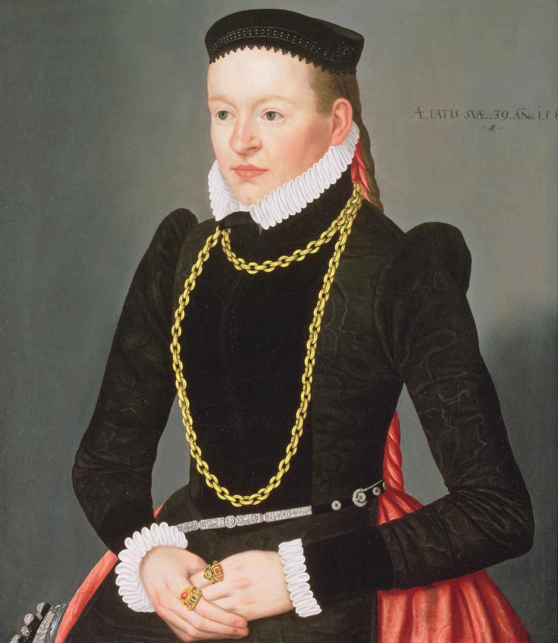 Portrett av en dame, ca. 1585 av Lorenz Strauch