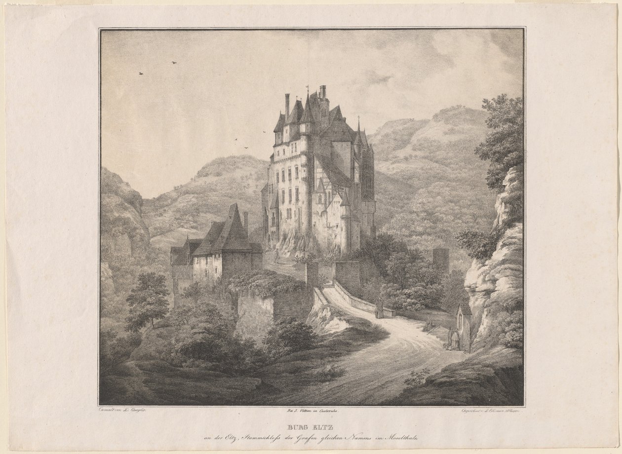 Slottet Eltz av Lorenz Ekemann Allesson, after Domenico Quaglio
