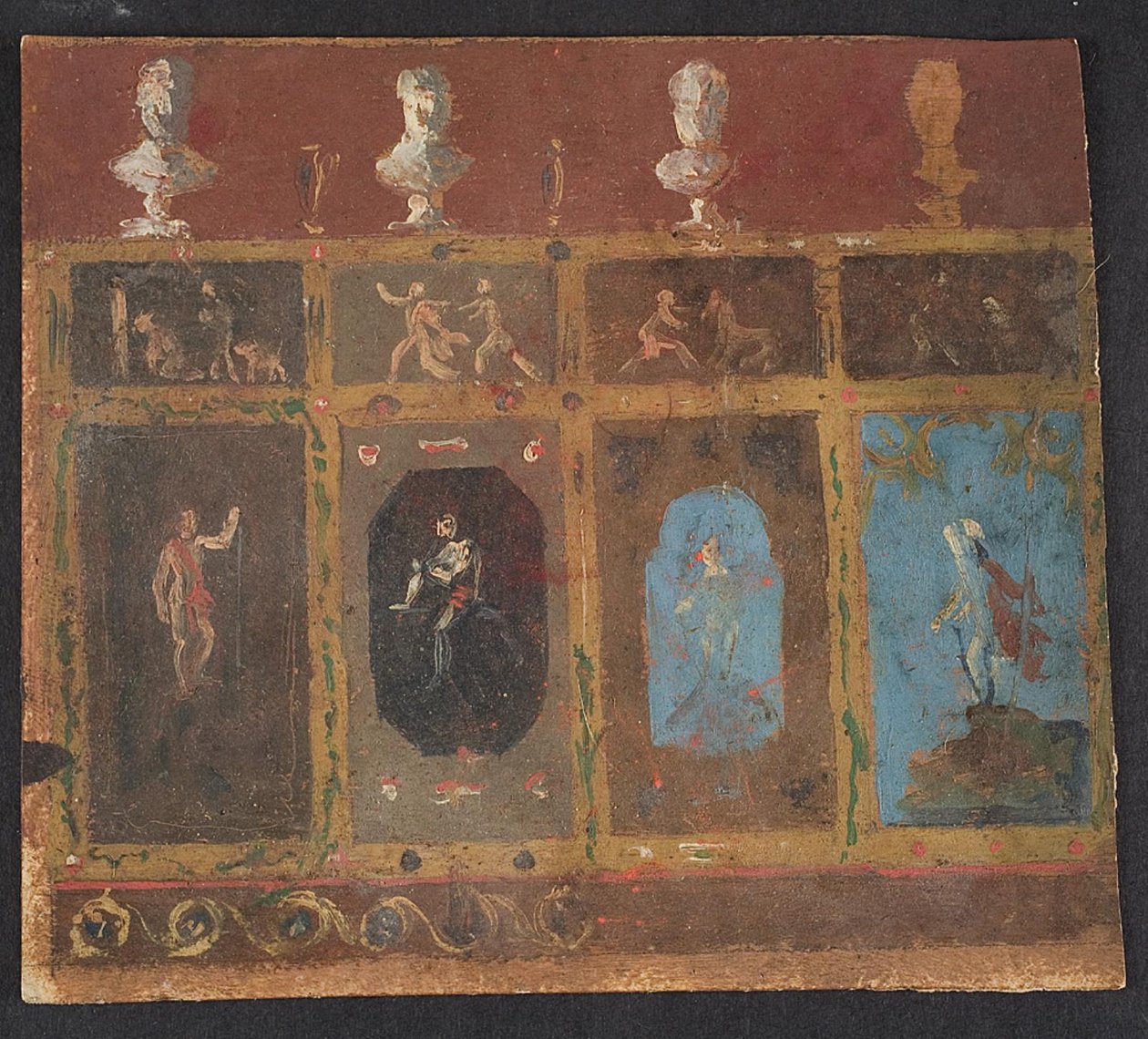 Veggdekorasjoner for Valhøj 1838/1839 av Lorenz Frølich