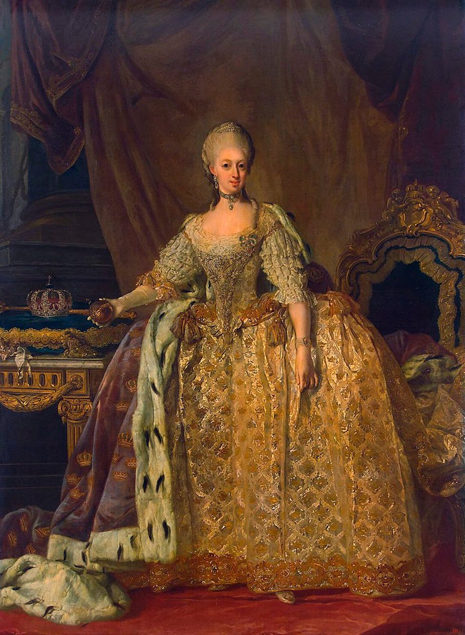 Portrett av Sophia Magdalen av Brandenburg-Kulmbach