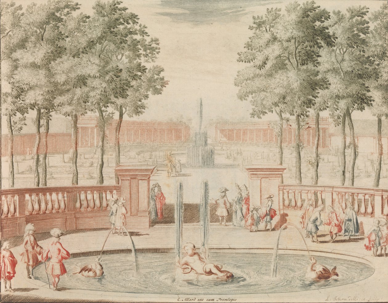The Fountain of Hercules, med den til Groote Sprong, foran 