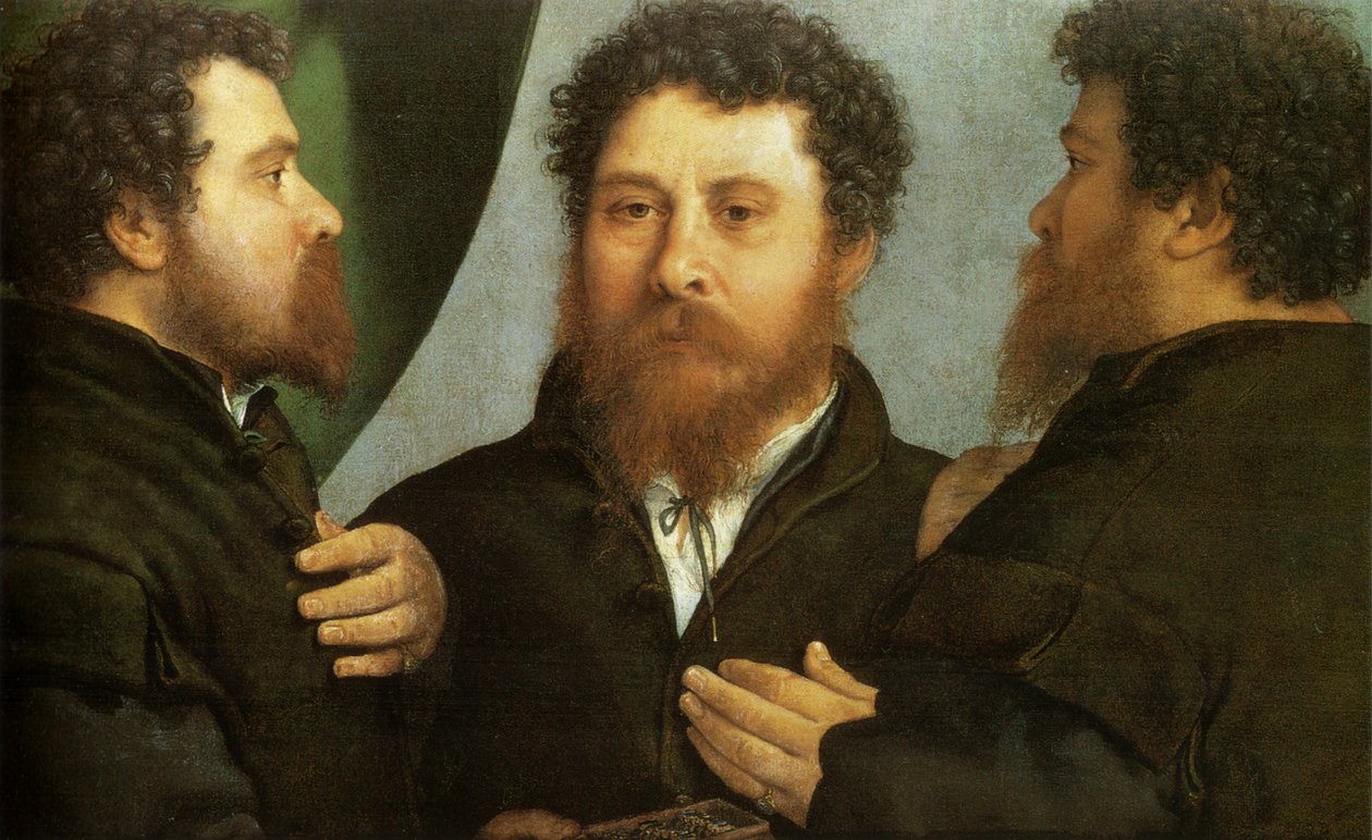 Gullsmed sett fra tre sider av Lorenzo Lotto