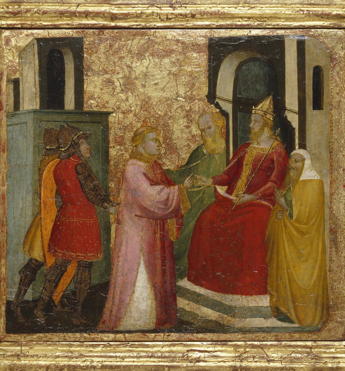Saint Lawrence Arraigned før prefekt Valerianus av Lorenzo di Niccolò
