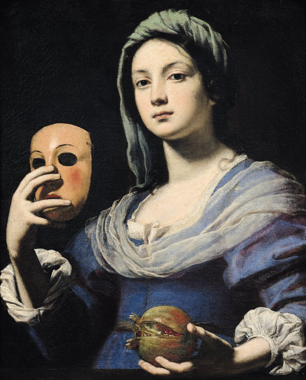 Kvinne med maske av Lorenzo Lippi