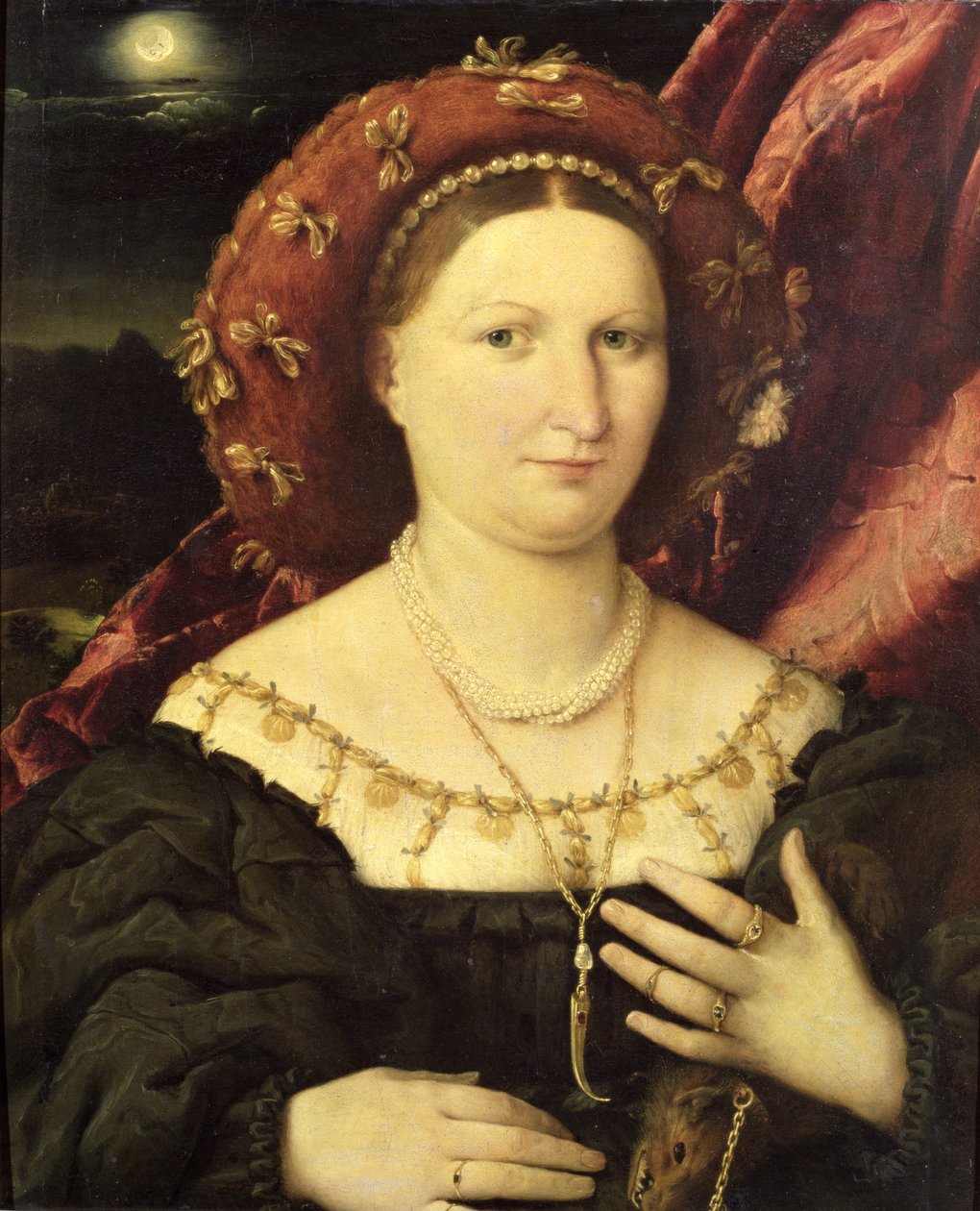 Portrett av Lucina Brembati, ca. 1523 av Lorenzo Lotto