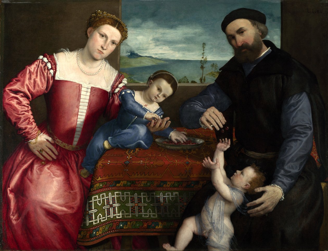 Familie Volta av Lorenzo Lotto