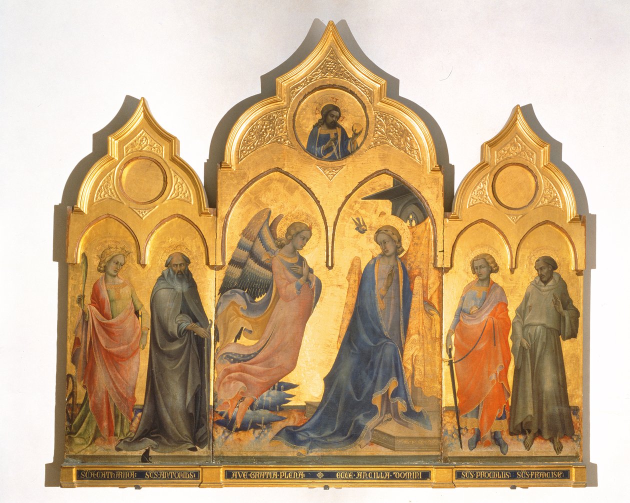 Bebudelse med hellige (tempera på panel) av Lorenzo Monaco