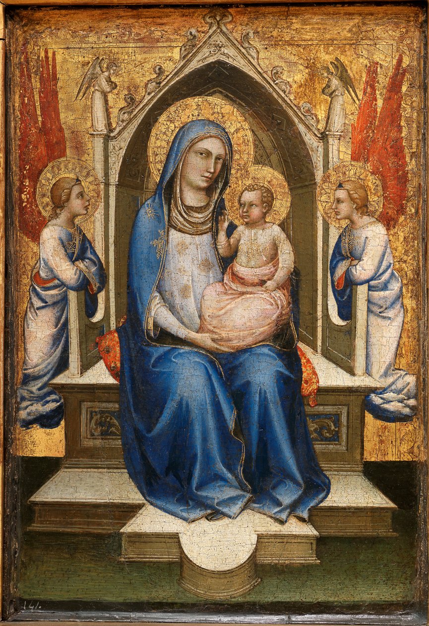 Madonna Enthroned between Two Adoring Angels, ca. 1400 (panel) av Lorenzo Monaco