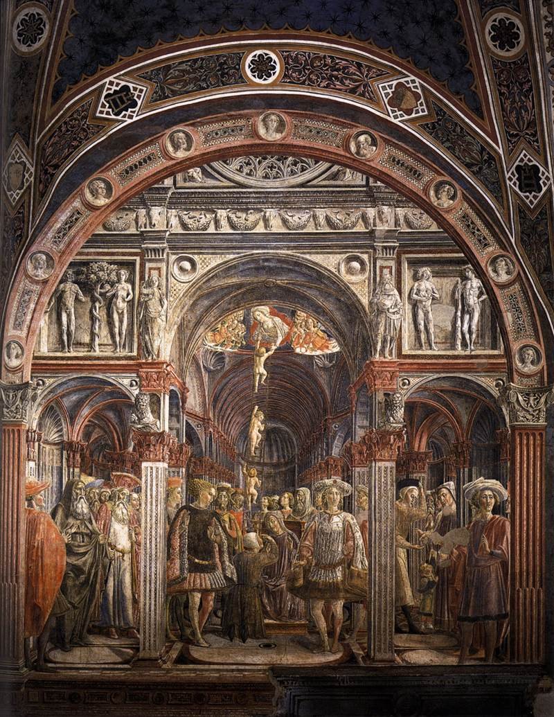 Grunnleggelsen av Spedale di Santa Maria della Scala av Lorenzo di Pietro Vecchietta