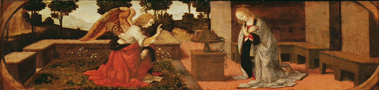 Bebudelsen, predellapanel fra en altertavle, 1478-85 av Lorenzo di Credi