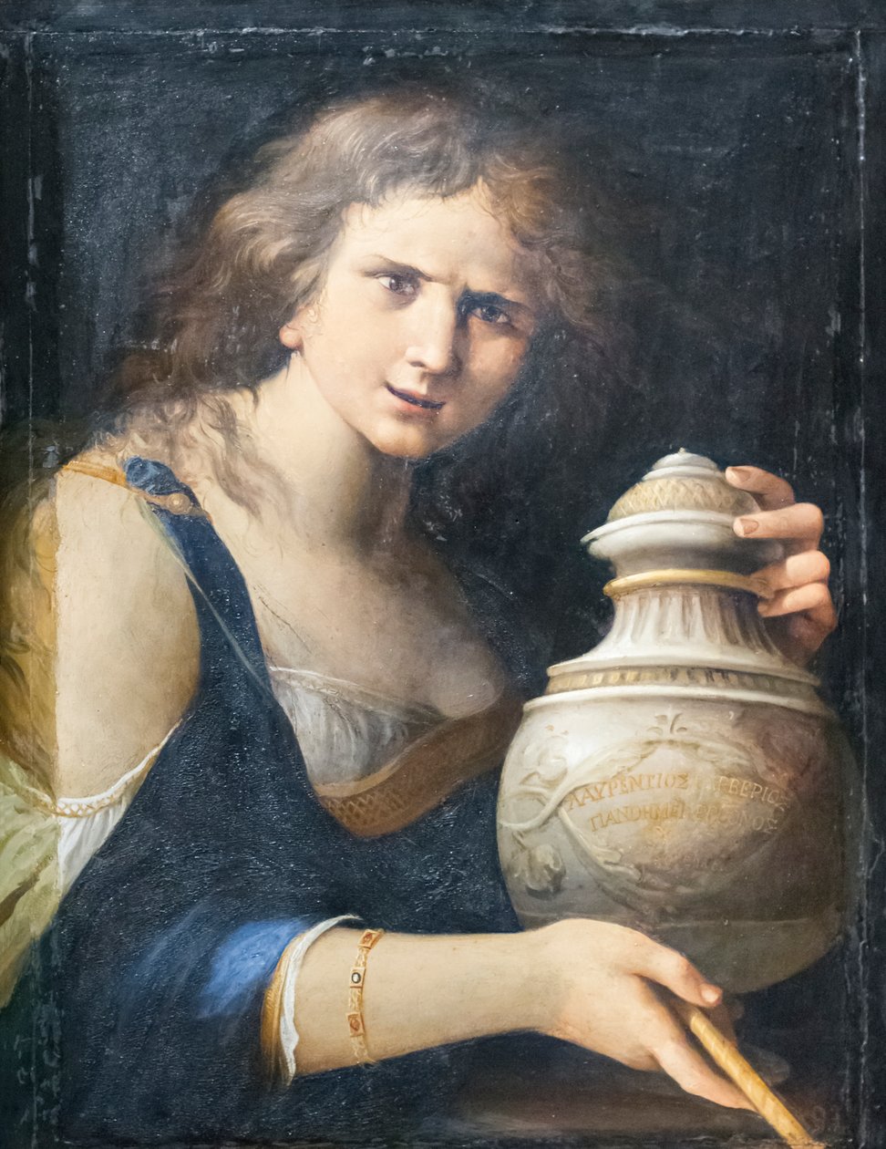 Omkring trollkvinnen av Lorenzo (1580 1654) Garbieri