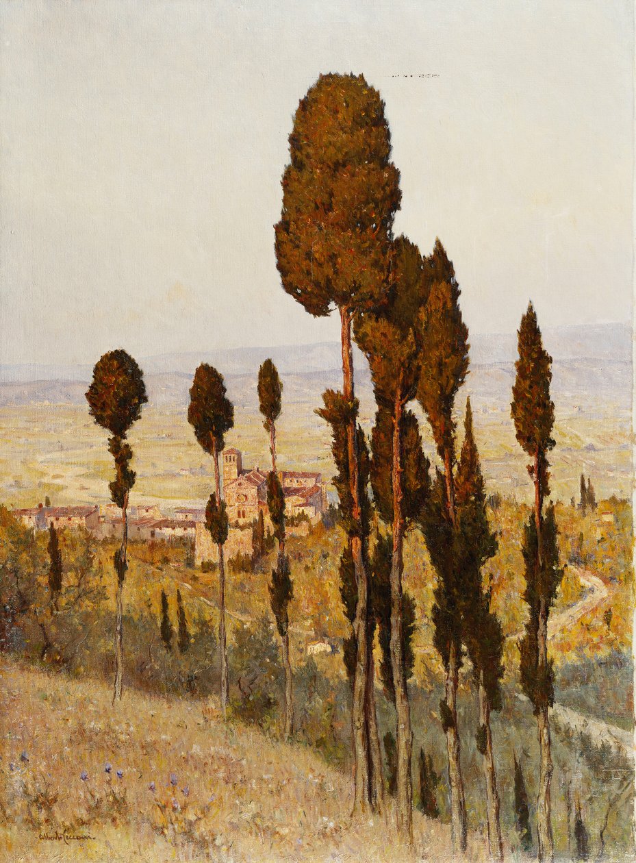 San Francesco, Assisi (olje på lerret) av Lorenzo Cecconi