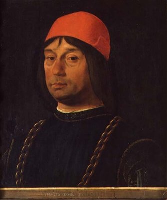 Portrett av Giovanni Bentivoglio, ca. 1492 (tempera på panel) av Lorenzo Costa