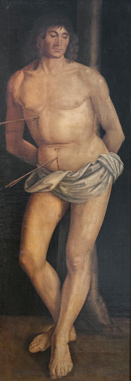 St Sebastian, post 1490 (tempera på lerret) av Lorenzo Costa